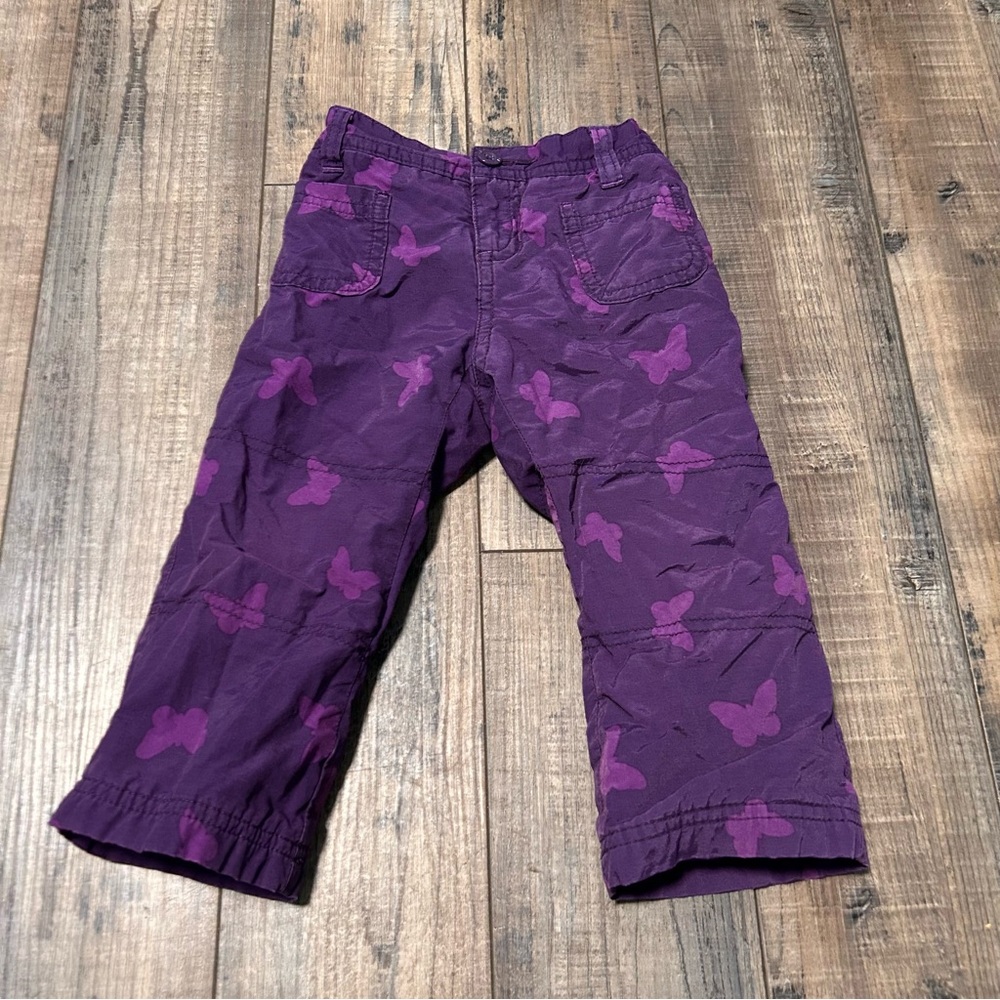 Girl's Old Navy Purple Fleece-Lined Pants with Butterfly’s -‎ Size 18-24